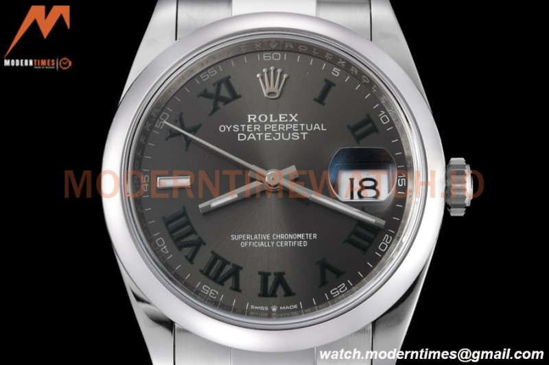 Rolex - Datejust 36mm 126200 Wimbledon Oys Smt 904L SS/SS Grey/Rmn VSF VS3235