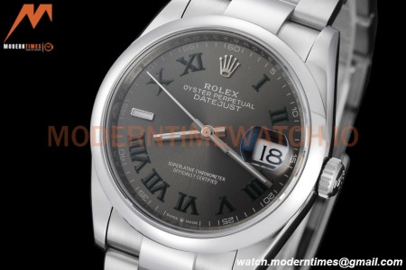 Rolex - Datejust 36mm 126200 Wimbledon Oys Smt 904L SS/SS Grey/Rmn VSF VS3235