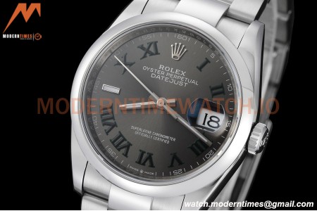 Rolex - Datejust 36mm 126200 Wimbledon Oys Smt 904L SS/SS Grey/Rmn VSF VS3235
