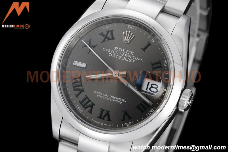Rolex - Datejust 36mm 126200 Wimbledon Oys Smt 904L SS/SS Grey/Rmn VSF VS3235