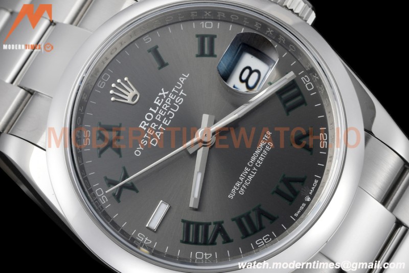 Rolex - Datejust 36mm 126200 Wimbledon Oys Smt 904L SS/SS Grey/Rmn VSF VS3235