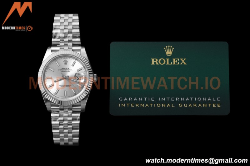 Rolex - Datejust 126334 41mm Jub Flt 904L SS/SS Silv/Stk VSF VS3235
