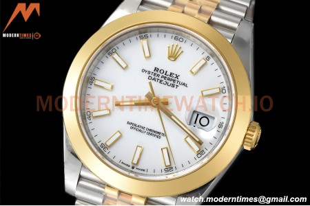 Rolex - Datejust 126303 41mm Jub Smt 904L YG/SS Wht/Stk VSF VS3235