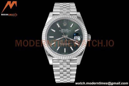 Rolex - Datejust 126334 41mm Jub Flt 904L SS/SS Grn/Stk VSF VS3235