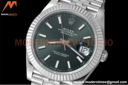 Rolex - Datejust 126334 41mm Jub Flt 904L SS/SS Grn/Stk VSF VS3235