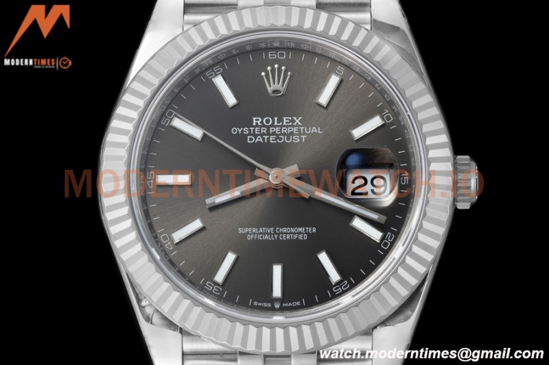 Rolex - Datejust 126334 41mm Jub Flt 904L SS/SS Grey/Stk VSF VS3235