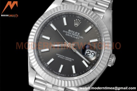 Rolex - Datejust 126334 41mm Jub Flt 904L SS/SS Grey/Stk VSF VS3235