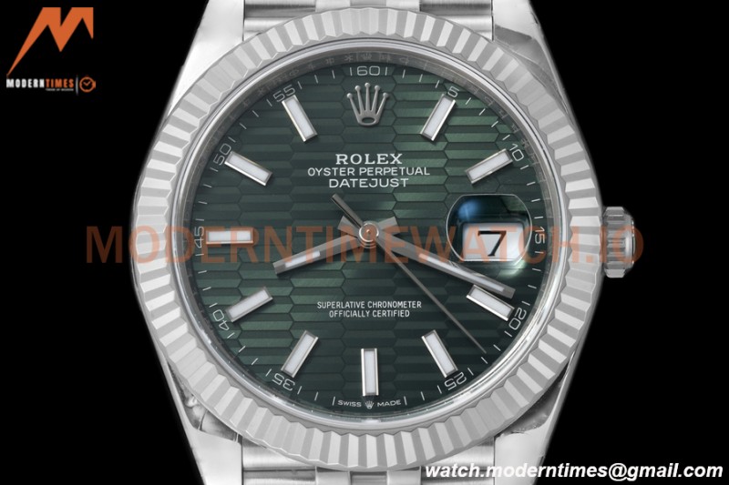 Rolex - Datejust 126334 41mm Jub Flt 904L SS/SS F-Grn/Stk VSF VS3235