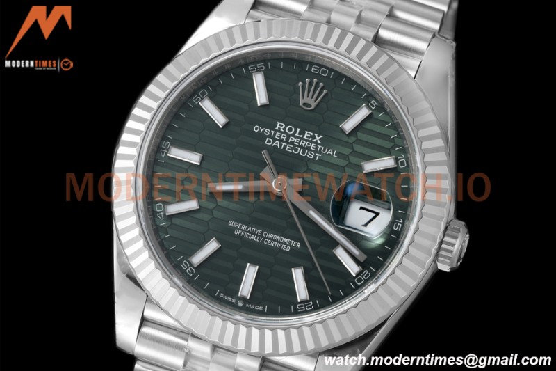 Rolex - Datejust 126334 41mm Jub Flt 904L SS/SS F-Grn/Stk VSF VS3235