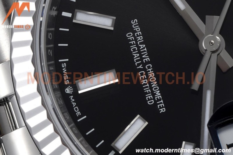 Rolex - Datejust 126234 36mm Jub Flt 904L SS/SS Black/Stk VSF VS3235