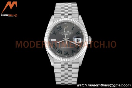 Rolex - Datejust 126234 36mm Wimbledon Jub Flt 904L SS/SS Grey/Rmn VSF VS3235