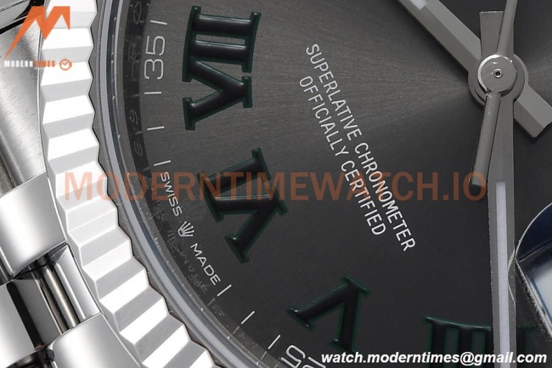 Rolex - Datejust 126234 36mm Wimbledon Jub Flt 904L SS/SS Grey/Rmn VSF VS3235