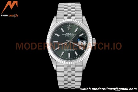 Rolex - Datejust 126234 36mm Jub Flt 904L SS/SS Grn/Stk VSF VS3235