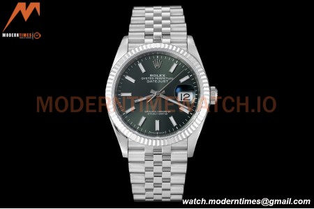Rolex - Datejust 126234 36mm Jub Flt 904L SS/SS Grn/Stk VSF VS3235