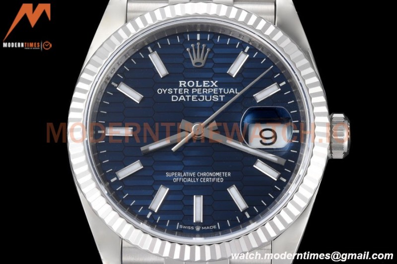 Rolex - Datejust 126234 36mm Jub Flt 904L SS/SS F-Blu/Stk VSF VS3235