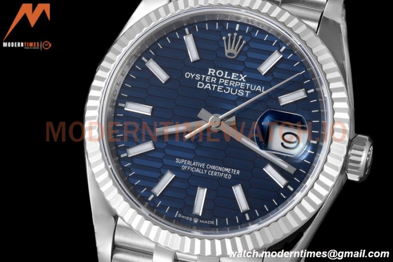 Rolex - Datejust 126234 36mm Jub Flt 904L SS/SS F-Blu/Stk VSF VS3235