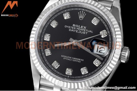 Rolex - Datejust 126234 36mm Jub Flt 904L SS/SS Blk/Dia VSF VS3235