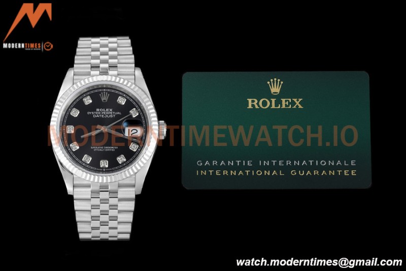 Rolex - Datejust 126234 36mm Jub Flt 904L SS/SS Blk/Dia VSF VS3235