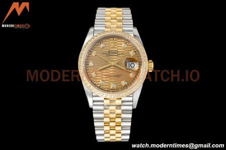 Rolex - Datejust 126283 36mm Jub Diamond 904L YG/Dia F-Gold/Dia VSF VS3235