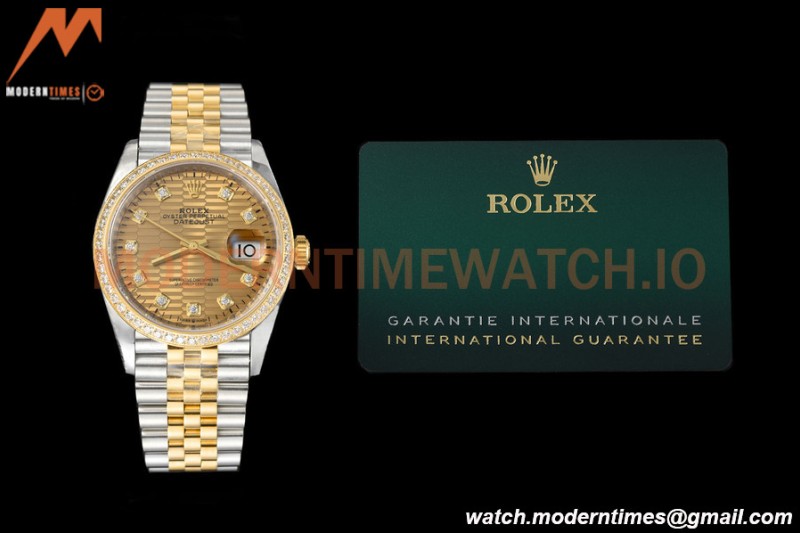 Rolex - Datejust 126283 36mm Jub Diamond 904L YG/Dia F-Gold/Dia VSF VS3235