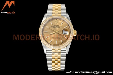 Rolex - Datejust 126283 36mm Jub Diamond 904L YG/Dia F-Gold/Stk VSF VS3235
