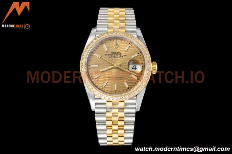 Rolex - Datejust 126283 36mm Jub Diamond 904L YG/Dia F-Gold/Stk VSF VS3235