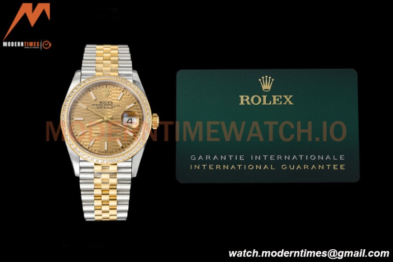 Rolex - Datejust 126283 36mm Jub Diamond 904L YG/Dia F-Gold/Stk VSF VS3235