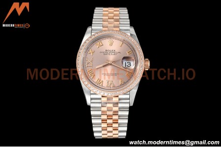 Rolex - Datejust 126281 36mm Jub Diamond 904L RG/Dia RG/Rmn VSF VS3235