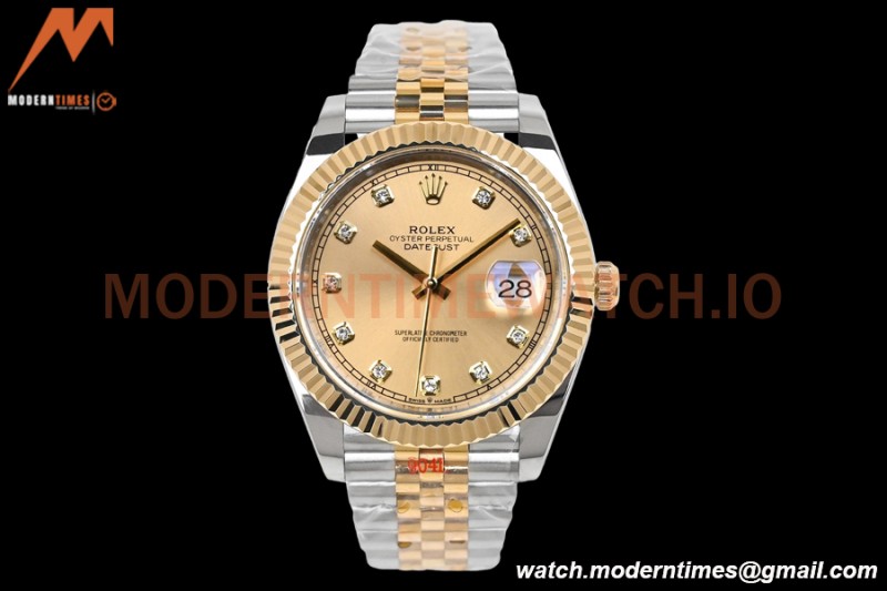 Rolex - DJ2 41mm 126333 Jub Flt Gold Wrapped 904L YG/SS Gold/Dia EWF A3235