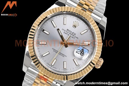 Rolex - DJ2 41mm 126333 Jub Flt Gold Wrapped 904L YG/SS Silv/Stk EWF A3235