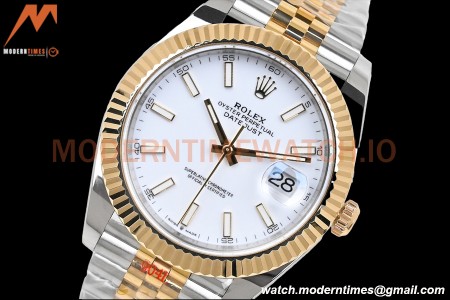 Rolex - DJ2 41mm 126333 Jub Flt Gold Wrapped 904L YG/SS Wht/Stk EWF A3235