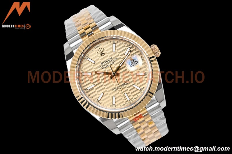 Rolex - DJ2 41mm 126333 Jub Flt Gold Wrapped 904L YG/SS F-Gold/Stk EWF A3235