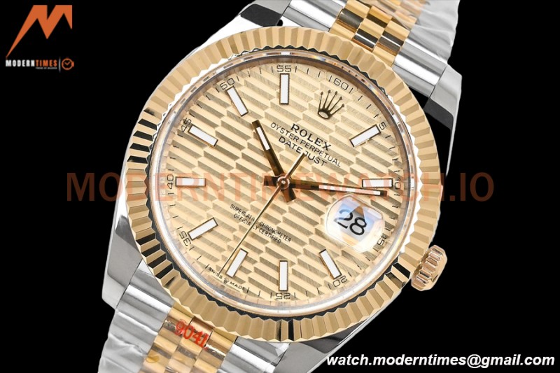 Rolex - DJ2 41mm 126333 Jub Flt Gold Wrapped 904L YG/SS F-Gold/Stk EWF A3235