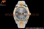 Rolex - DJ2 41mm 126333 Jub Flt Gold Wrapped 904L YG/SS Wimbledon Grey/Rmn EWF A3235