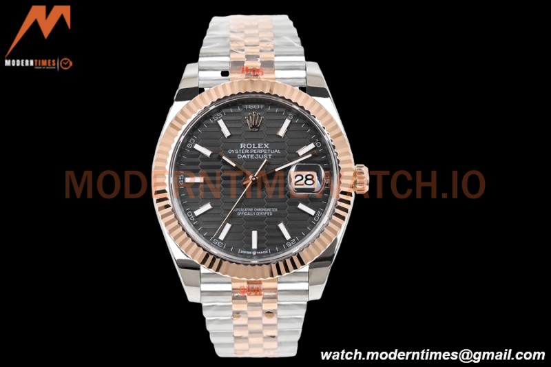 Rolex - DJ2 41mm 126331 Jub Flt RG Wrapped 904L RG/SS F-Grey/Stk EWF A3235
