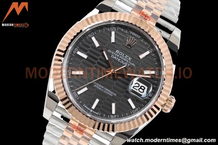 Rolex - DJ2 41mm 126331 Jub Flt RG Wrapped 904L RG/SS F-Grey/Stk EWF A3235