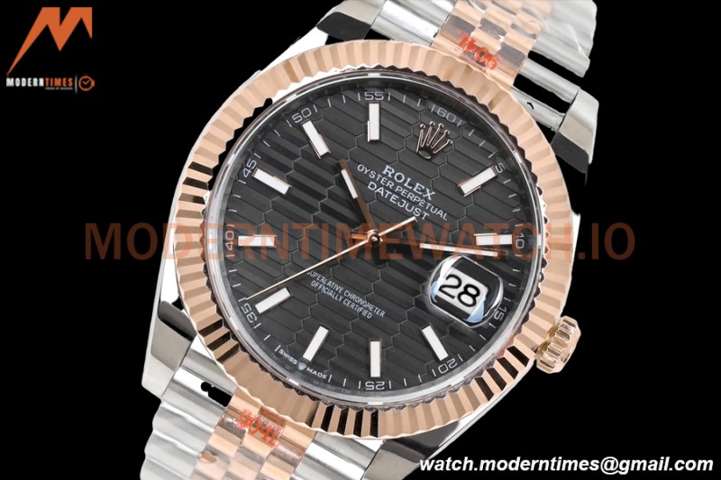 Rolex - DJ2 41mm 126331 Jub Flt RG Wrapped 904L RG/SS F-Grey/Stk EWF A3235