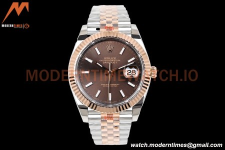Rolex - DJ2 41mm 126331 Jub Flt RG Wrapped 904L RG/Stk Choco/Stk EWF A3235
