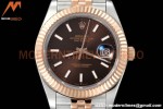 Rolex - Datejust 126331 41mm Jub Flt RG/SS Brown/Stk GDF MY8215