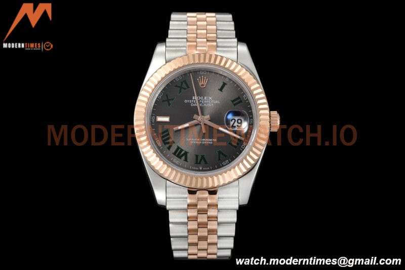 Rolex - Datejust 126331 Wimbledon 41mm Jub Flt RG/SS Grey/Rmn GDF MY8215
