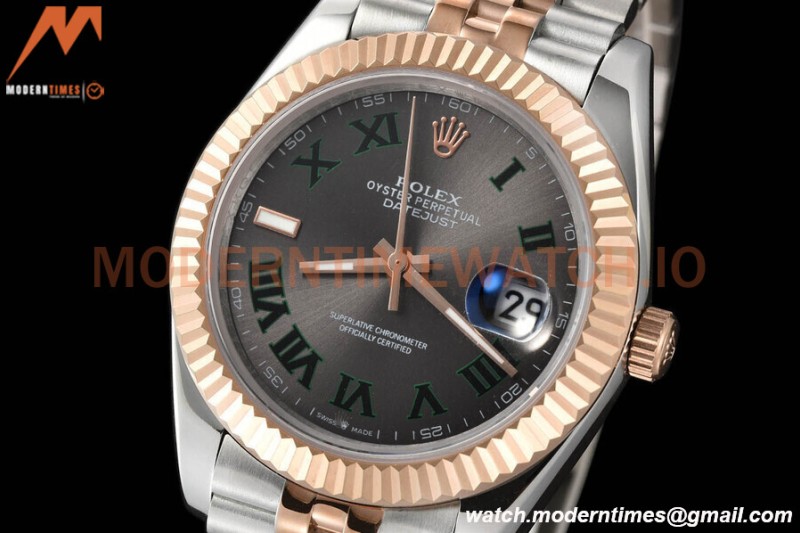 Rolex - Datejust 126331 Wimbledon 41mm Jub Flt RG/SS Grey/Rmn GDF MY8215