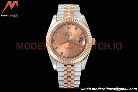 Rolex - Datejust 126331 41mm Jub Flt RG/SS Champ/Dia GDF MY8215