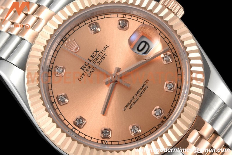Rolex - Datejust 126331 41mm Jub Flt RG/SS Champ/Dia GDF MY8215