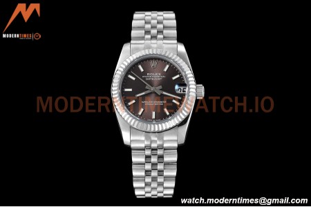 Rolex - Datejust Ladies 278274 31mm Jub Flt SS/SS Grey/Stk GDF MY8215