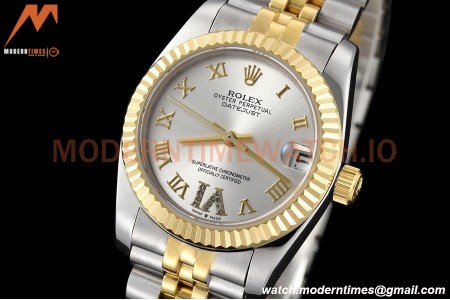 Rolex - Datejust Ladies 278273 31mm Jub Flt YG/SS Silv/Rmn GDF MY8215