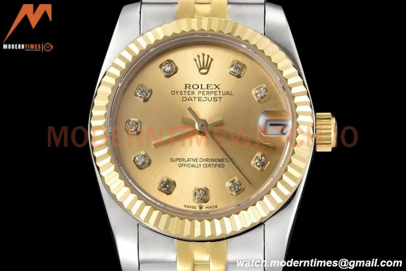 Rolex - Datejust Ladies 278273 31mm Jub Flt YG/SS Gold/Dia GDF MY8215