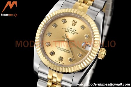 Rolex - Datejust Ladies 278273 31mm Jub Flt YG/SS Gold/Dia GDF MY8215