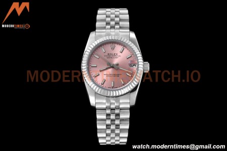 Rolex - Datejust Ladies 278274 31mm Jub Flt SS/SS Pink/Stk GDF MY8215