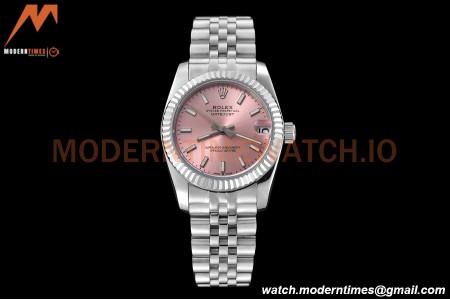 Rolex - Datejust Ladies 278274 31mm Jub Flt SS/SS Pink/Stk GDF MY8215
