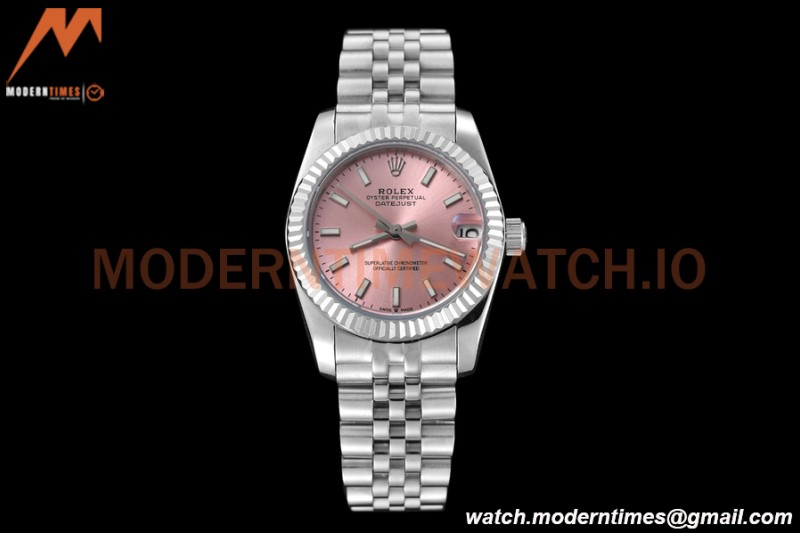 Rolex - Datejust Ladies 278274 31mm Jub Flt SS/SS Pink/Stk GDF MY8215